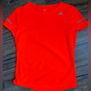 Adidas neon orange dry fit shirt